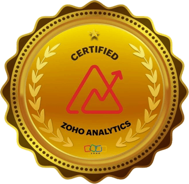 Zoho Analytics Certified badge